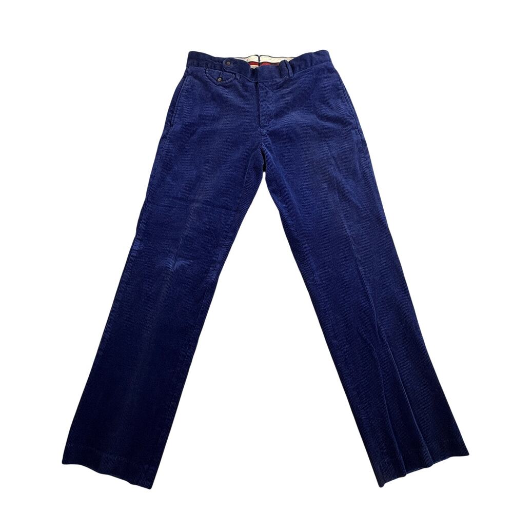 Vintage Polo Ralph Lauren Suffield Corduory Pants Mens 34 x 32 Navy Blue Preppy